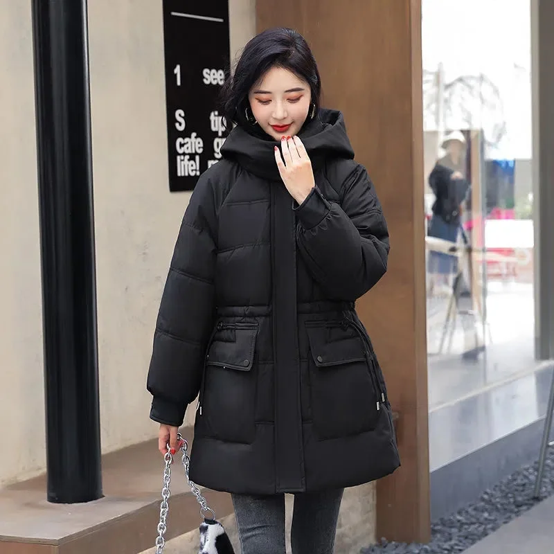 

Parka Women 2022 New Winter Jacket Long Coat Cotton Padded Casual Parkas Jackets Thick Warm Female Overcoat Snow Wear Outwear