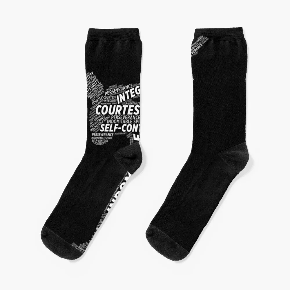 

Taekwondo Girl 5 Tenets Of TKD Pullover Hoodie Socks kawaii fashionable Socks Man Women's