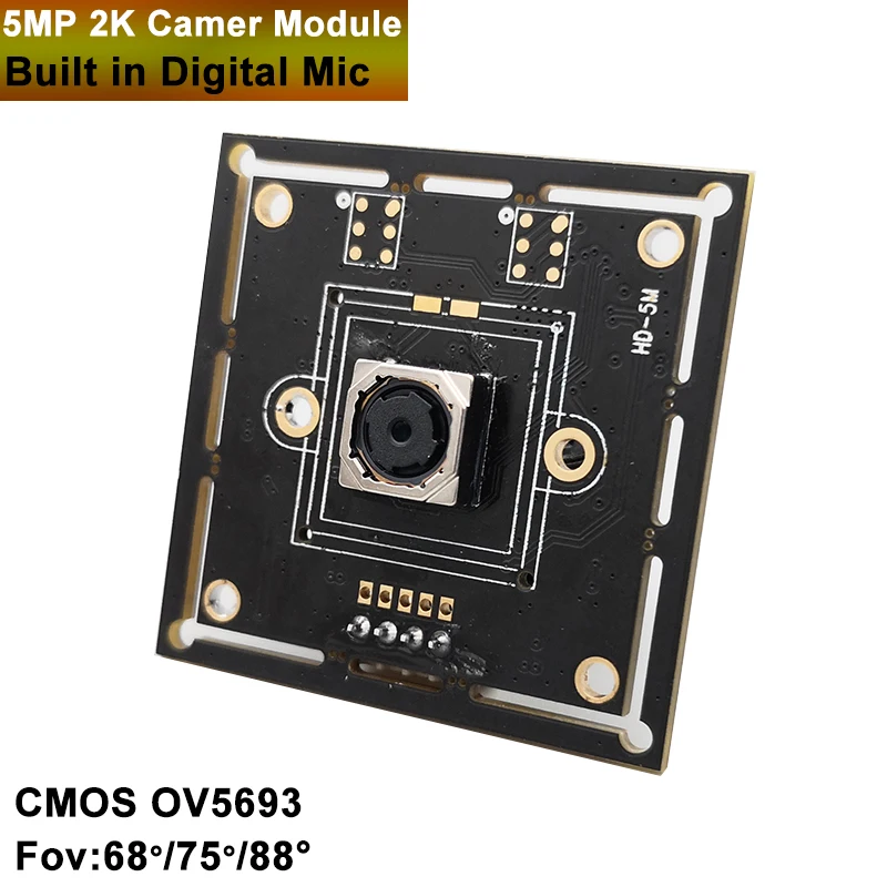 Модуль камеры 2K 5 Мп CMOS OV5693 Автофокус мини веб-камера Fov 75 градусов USB Plug and Play Бесплатный драйвер для промышленной видеокамеры