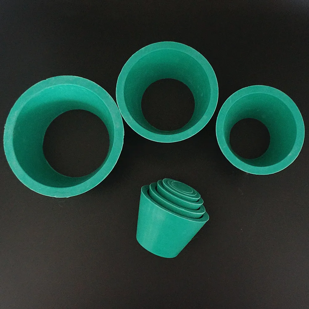8*1pcs/set rubber green Buchner funnel holder, filter sealing plug filter bottle funnel supporting rubber cushion cover plug