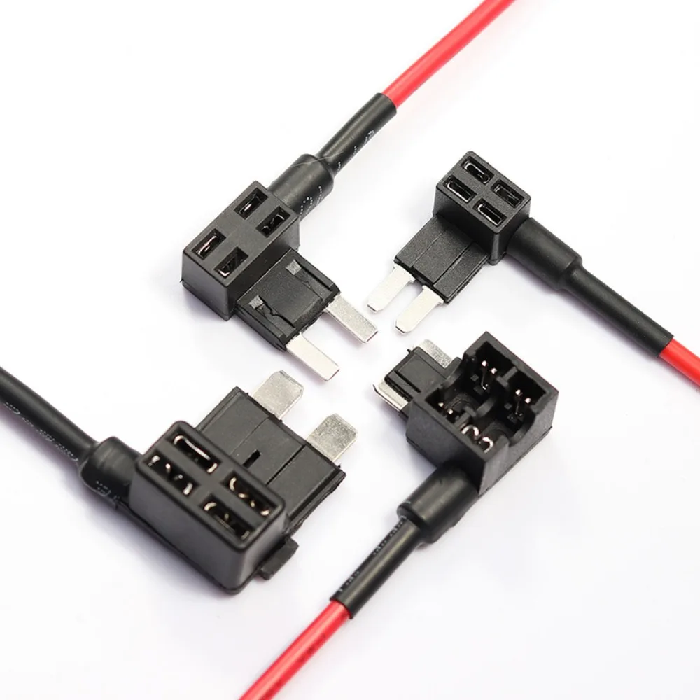 Durable Mini Small Medium Automotive Fuse Box Metal 32V Car Fuse Holder Black TAP Adapter Circuit Adapter