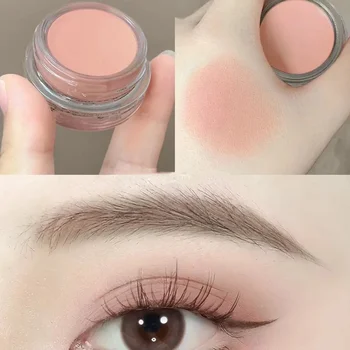 Heallor Matte Nude Eyeshadow Cream Waterproof Silky Smooth Eye Shadow Primer Pigment Pink Brown Eye Makeup Long Lasting Monochro