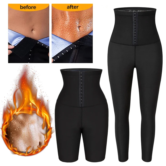 Sweat Sauna Pants Body Shaper Weight Loss Slimming Waist Trainer Shapewear  Tummy Hot Thermo Leggings Five/nine Point Shorts - Shapers - AliExpress
