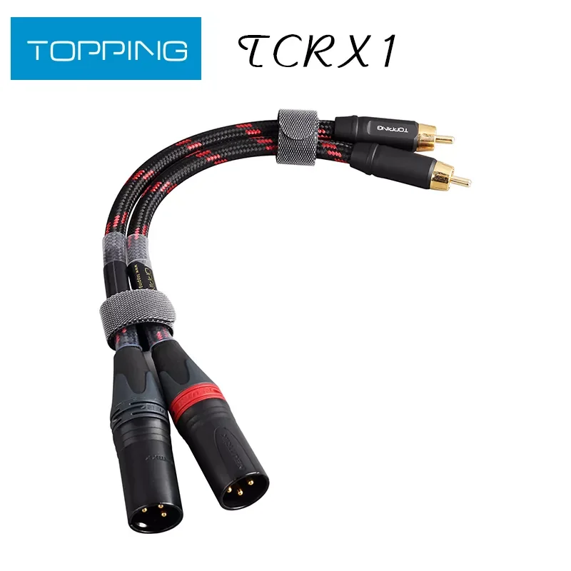 topping-tcrx1-rca-to-xlr-cable-single-crystal-copper-gold-plated-rca-to-balanced-jacks-xlr-professional-audio-cable