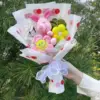 Cartoon Winnie the Pooh Plush Doll Toy Handmade Flower Bouquet Wedding Valentine's Day Christmas Graduation Gifts 4