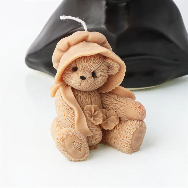 Cute Bear Candle Mold DIY Aromatherapy Candle Silicone Mold -  Israel