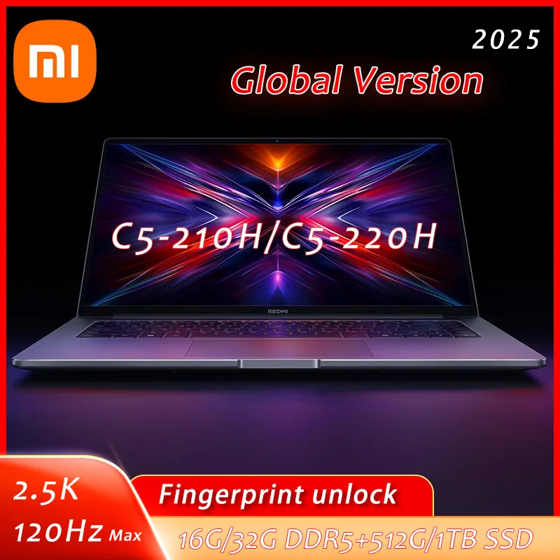 Xiaomi Redmi Book 16 2025 Laptop Intel Core 5 220H/210H Processor 16" Notebook 16G/32G DDR5+ 512G/1T SSD Study Office Ultrabook 1 Xiaomi Redmi Book 16 2025 Laptop Intel Core 5 220H/210H Processor 16" Notebook 16G/32G DDR5+ 512G/1T SSD Study Office Ultrabook 1
