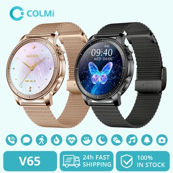 COLMI V65 Smartwatch Women 1.32 inch AMOLED Bluetooth Call Smart Watch Custom Dial Watches Heart Rate Tracker For Android iOS 1