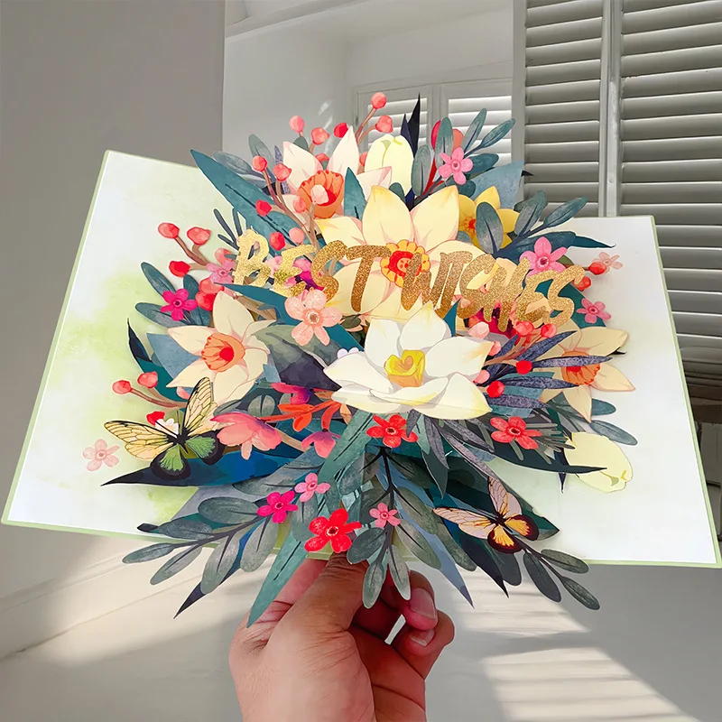 Greeting Cards 3d Butterfly Pop Up Greeting Cards Postcard For Valentine's Day Mother Anniversary Wedding Invitation Birthday Gift