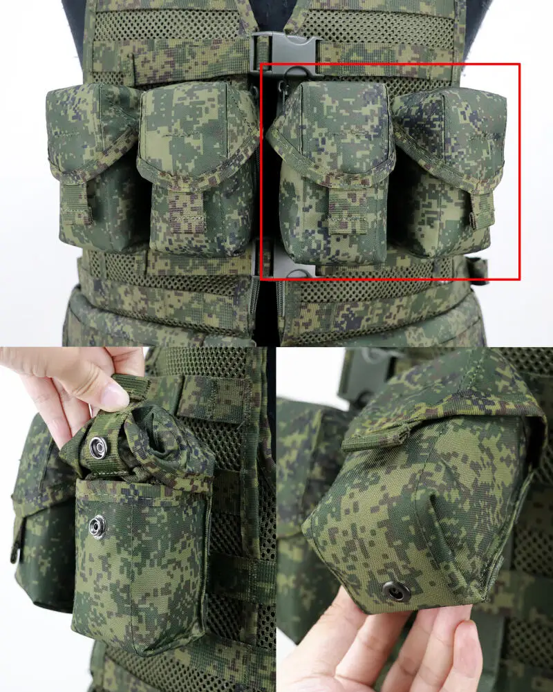 Russische dritte Generation Gen 3 6Sh117 PKM Schießkampfausrüstungsset Hüfttasche Granatentasche Walkie-Talkie-Tasche Magazintasche – Detail 7