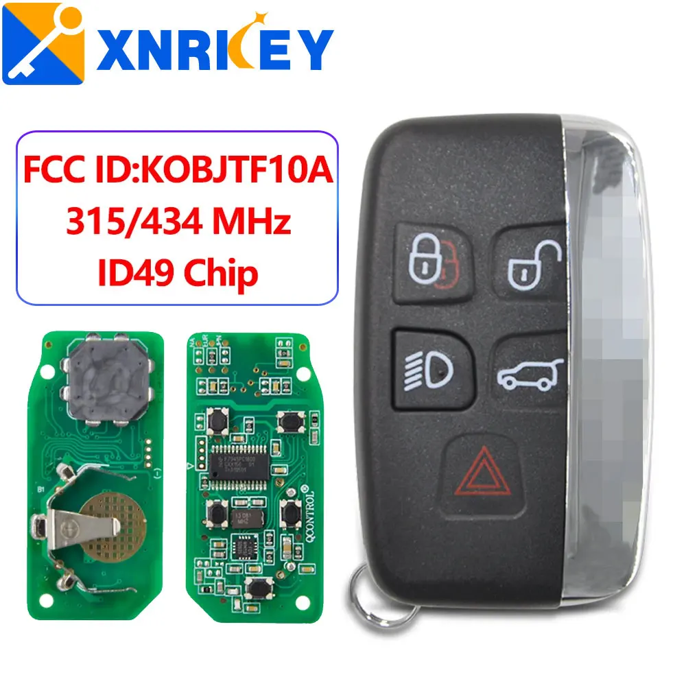 

XNRKEY 5-кнопочный Автомобильный Дистанционный ключ ID49 чип 315/434 МГц для Land Rover Discovery 4 Freelander Range Rover Sport Evoque Smart Автомобильный ключ