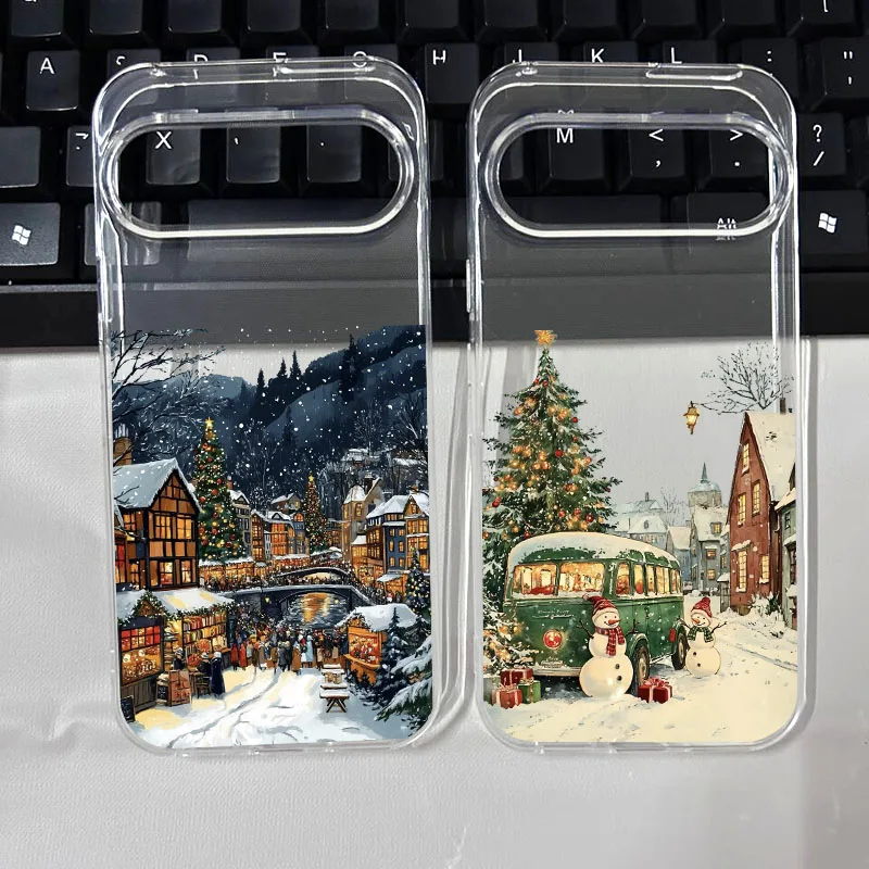 Winter Snow Landscape Phone Case - Christmas Street Scenery Soft TPU Cover
