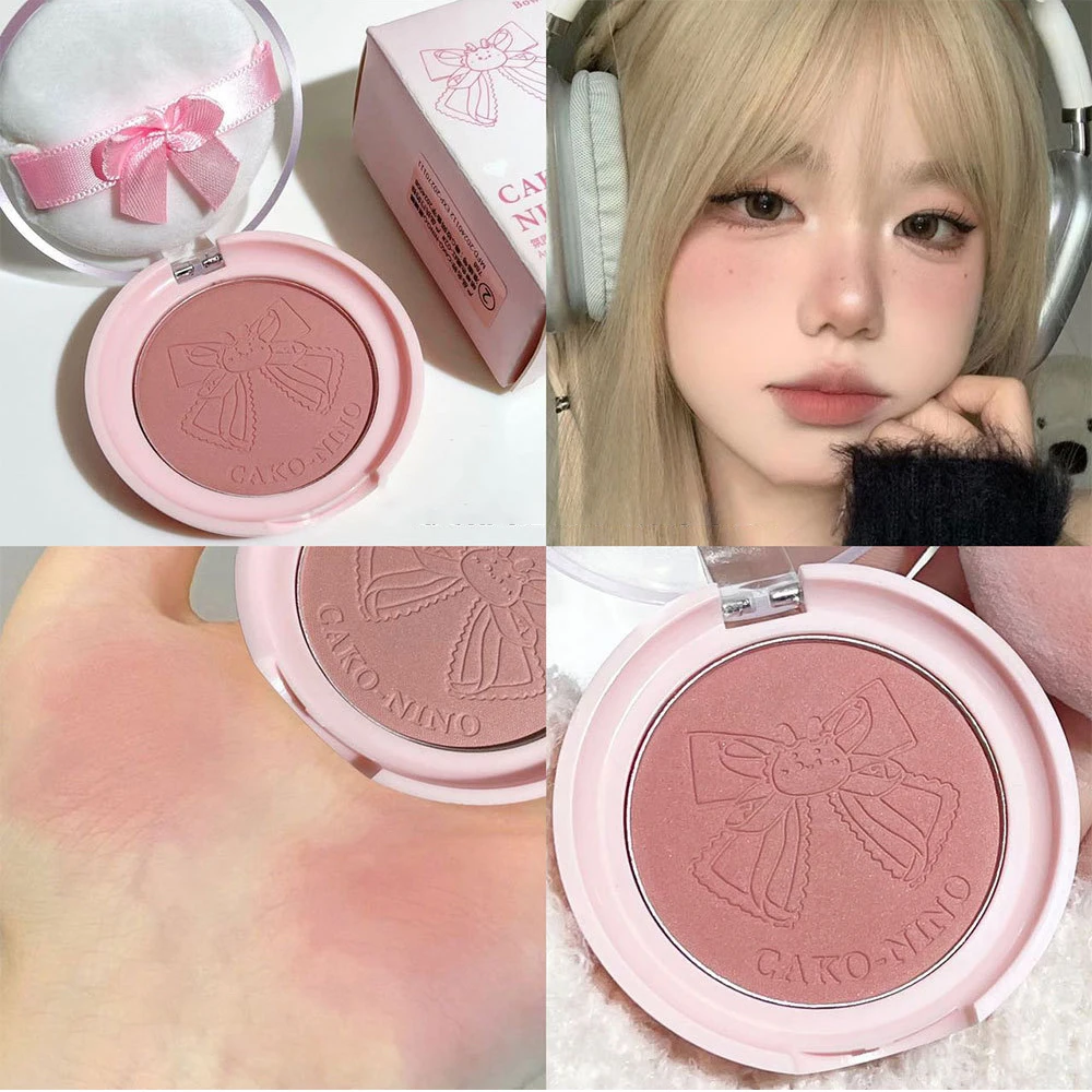 Face Blusher Matte Natural Cheek Tint Brighten Face Waterproof Cheek Contouring Cosmetics Blush Powder Soft Female Makeup 4
