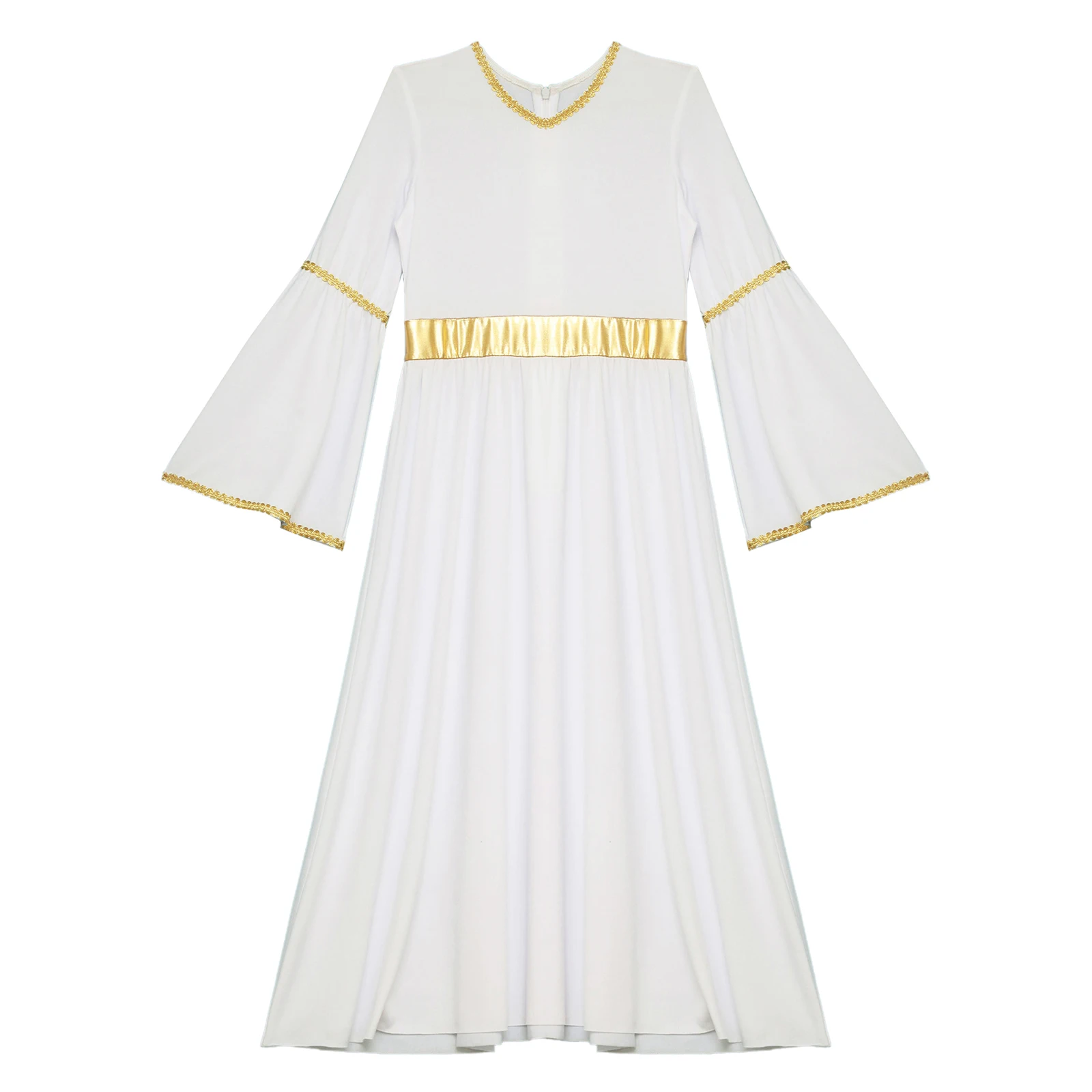 Girls Angel Cosplay Costume Angel Dress Long Sleeve Gold Trim Patchwork Gown Dress for Halloween Cosplay Party Stage Performance - AliExpress 200000532 Girls Angel Cosplay Costume Angel Dress Long Sleeve Gold Trim Patchwork Gown Dress for Halloween Cosplay Party Stage Performance - AliExpress 200000532
