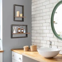 Étagères murales flottantes en bois, étagère suspendue pour rangement mural, décor rustique de ferme pour chambre à coucher, salle de bains, salon, cuisine 5