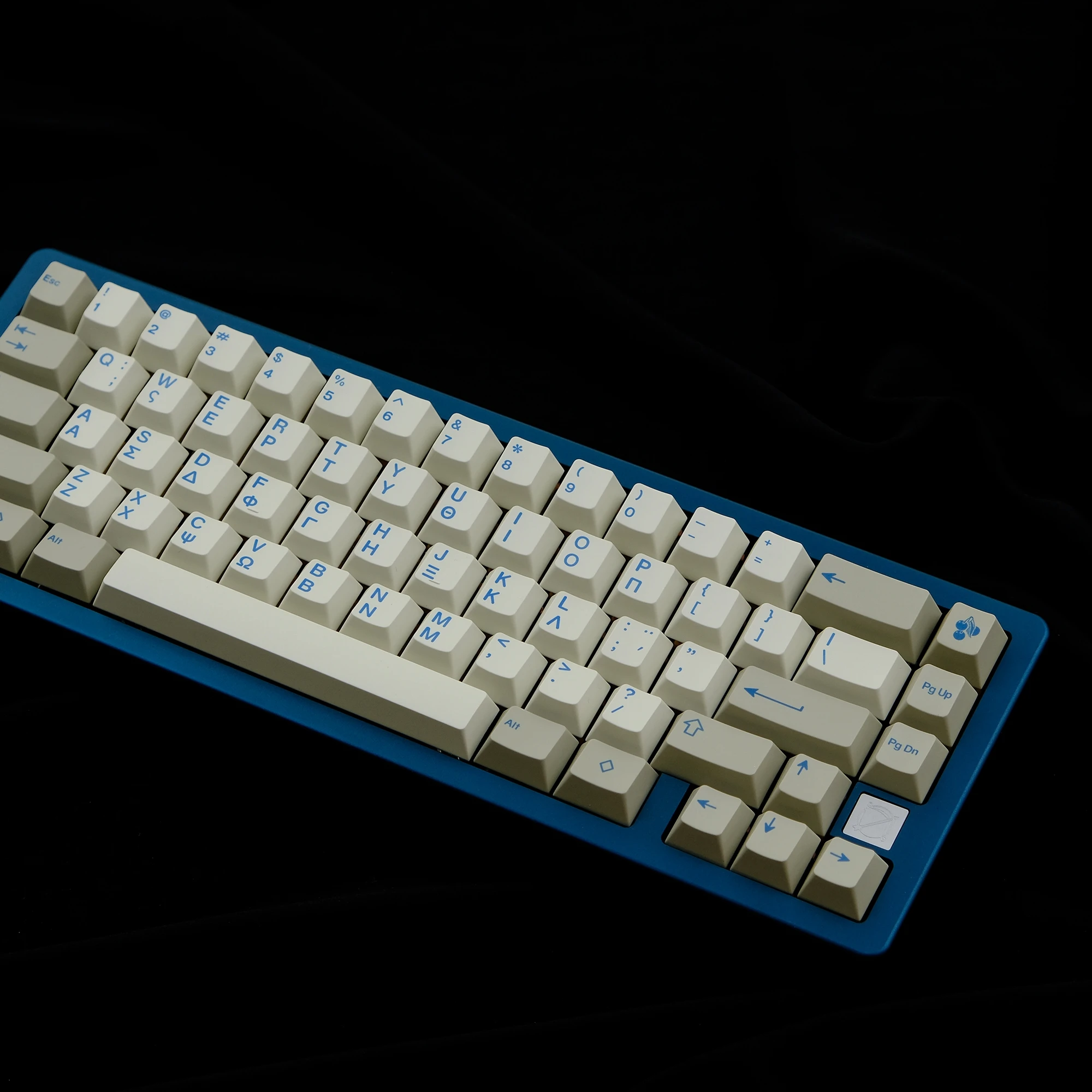 Shenpo-retro Luz Cinza e Azul Pbt Keycaps Sublimação de Tintura Cherry Perfil Keycap para Teclado Mecânico Interruptor mx Conjunto - Imagem 4