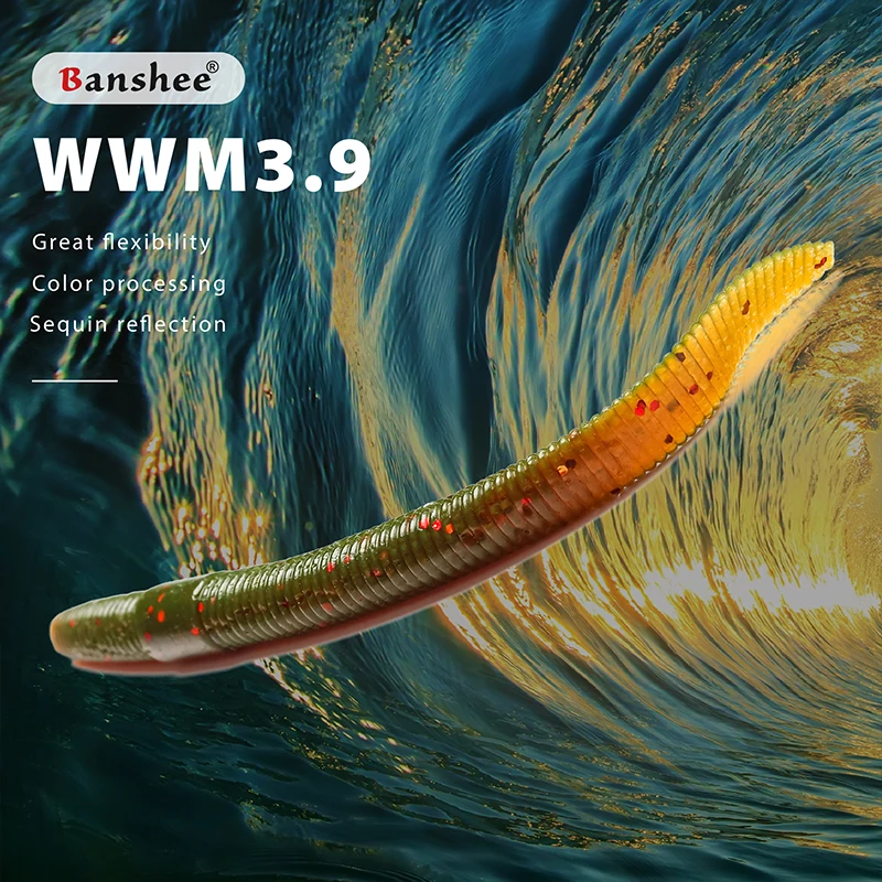 Banshee 10Pcs Esfishing 99mm 2.9g Lure Soft Baits Silicone Artificial  Wobbler Bass/Carp Fishing Lures Sinking Worm/Maggots Perch - AliExpress