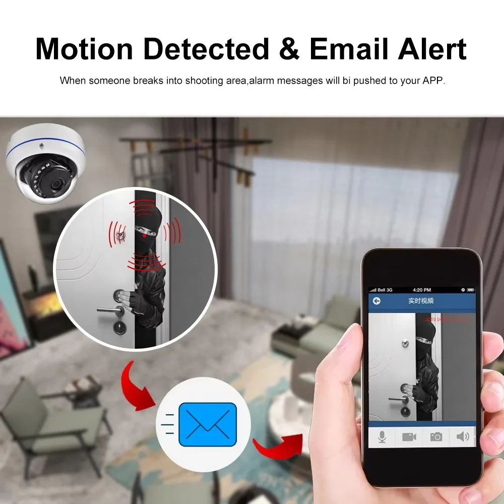 Gadinan 1.7mm Wide Angle Outdoors 4K IP Camera Face Detection POE 8MP CCTV 150 Degrees Fisheye Security Video Surveillance XMEye 5