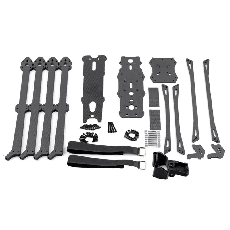 Vue rapprochée du châssis SoloGood MARK4 V3 Pro, fibre de carbone tressée et finition mate.