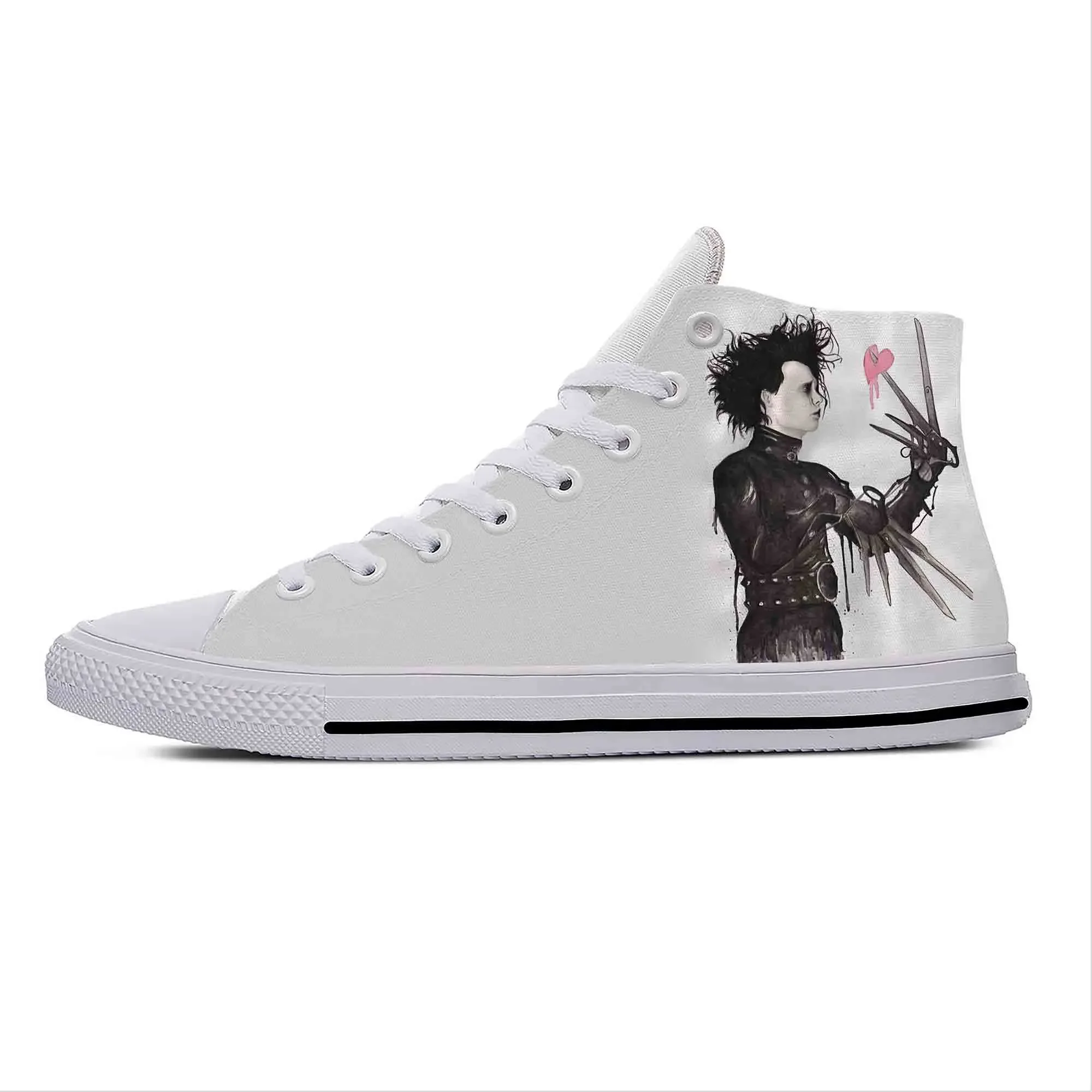 Hot Anime Edward Scissorhands Johnny Depp Summer Casual Shoes High Top Breathable Men Women Latest Sneakers Classic Board Shoes