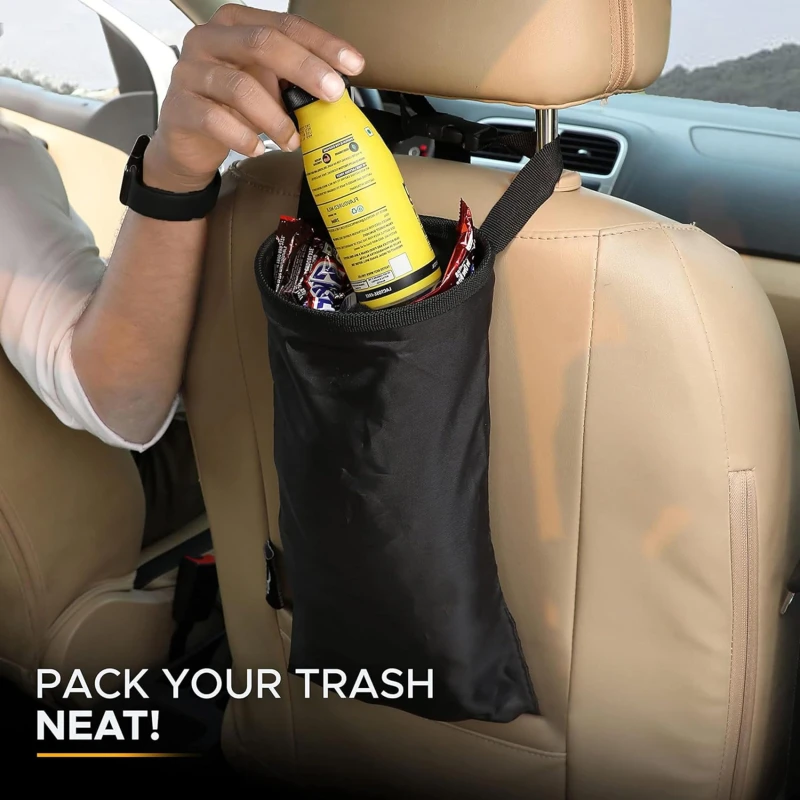1/2PCS Car Seat Back Trash Holder Hang Litter Bag Garbage Storage Rubbish Container Oxford Cloth Car Waste Bins Cleaning Tools car trash can car storage bag car trash bag
