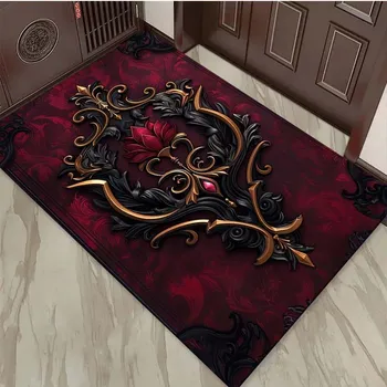 Baroque Damask Area Rug 1