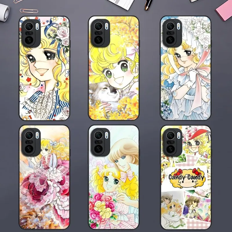 Anime Manga Candy Candy Phone Case Per Xiaomi 13 10 10T 11I 11T Redmi Note 8 9 11 11S Pro Poco M4 X3 F3 Glass Cover