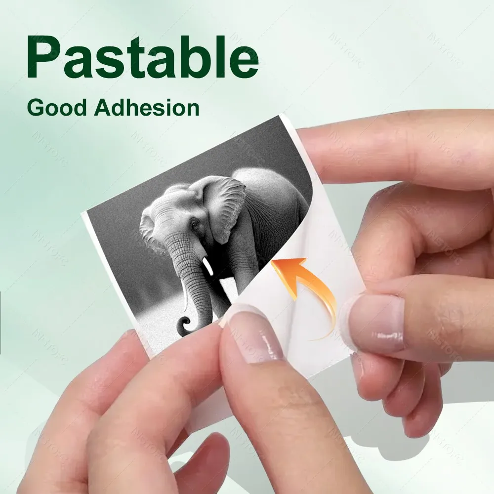 Thermal Printer Papers 57x25mm Self-adhesive Color White Papers Receipt Bill Inkless Printing for A6 Kids Camera Instant Printer