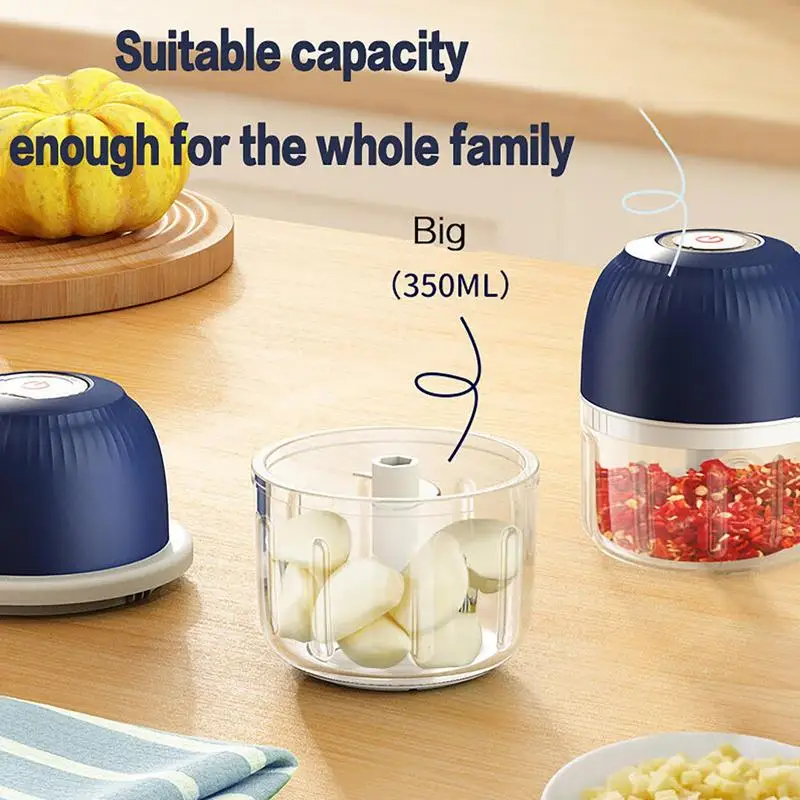 Mini Electric Food Chopper Rechargeable Vegetable Processor Mini Onion  Cutter Blender Chopper For Meat Garlic Onion Nuts Chili