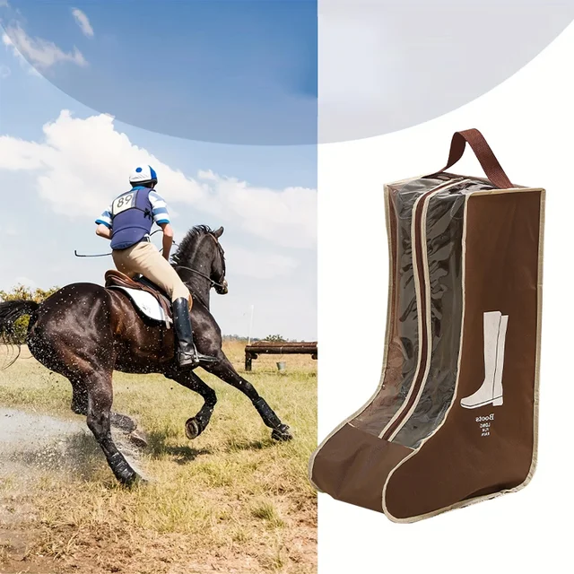 Pvc Non-woven Fabric Equestrian Boot Carrying Bag Durable  Ergonomic Design Sturdy Handles Horse Gear Riding Accessories 4