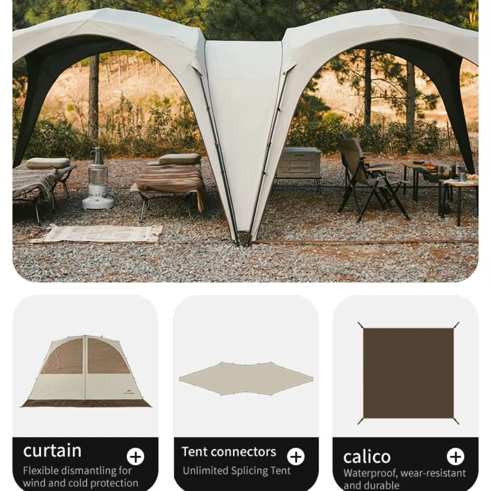 Camping Tents, Tent Door Curtains, Tent Floor Coverings, Connecting Pieces Between Tents, Camping Shelter Accessories