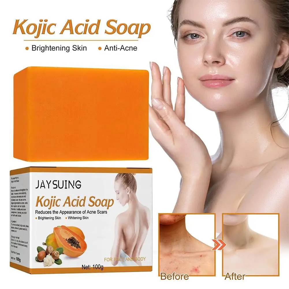 

100g Kojic Acid Soap 3 Colors Option Glutathione Soap Soap Soap Lightening Skin Hand Made Face Brightening Soap Bleaching S Z3F2