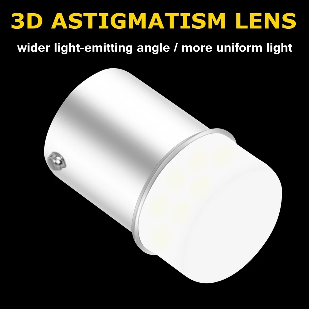 4PCS LED Car Light Bulbs - Brake, Reverse, and Turn Signal Lamps, 12V