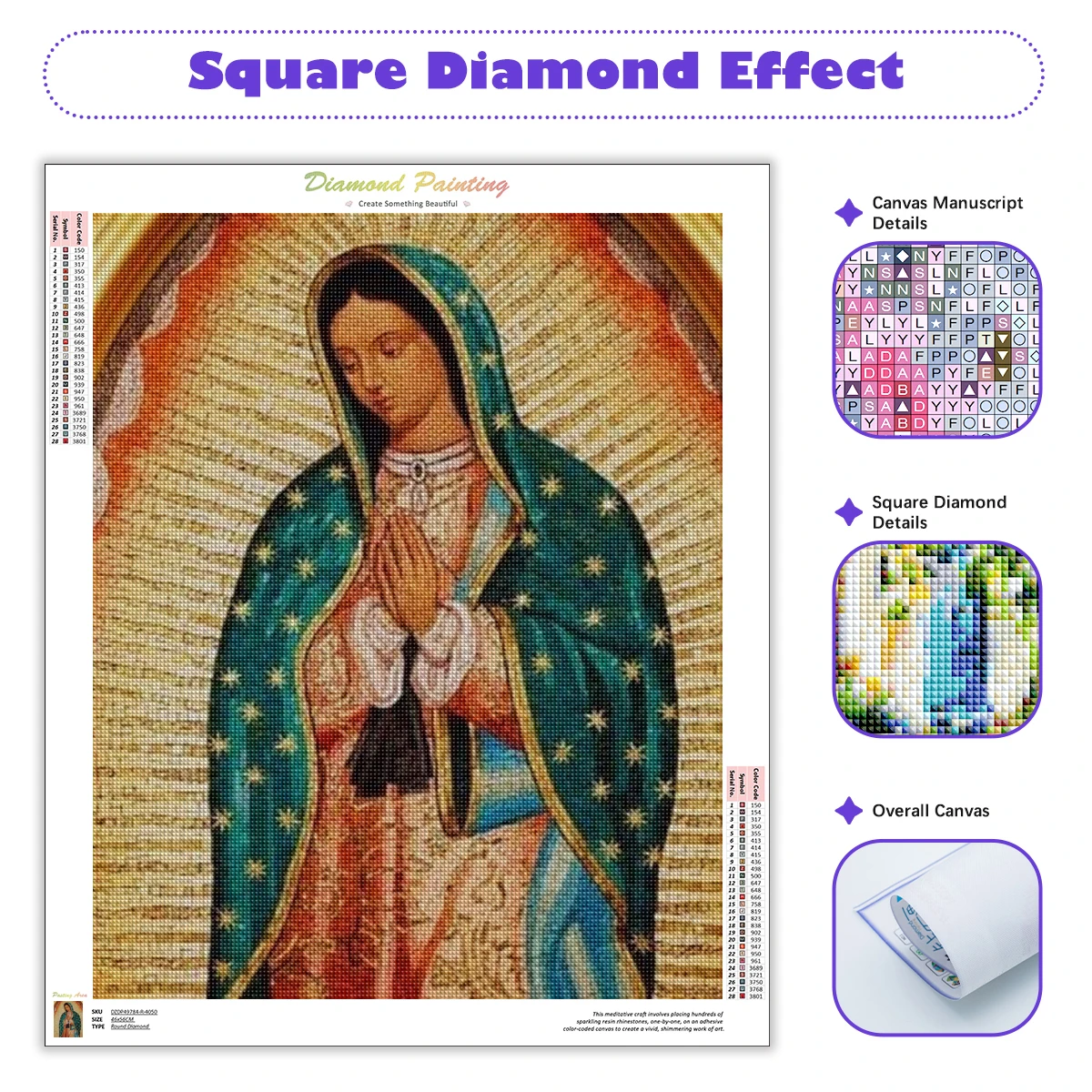 YSCOLOR Diamond Painting 5D DIY Mosaico Religione Pittura
