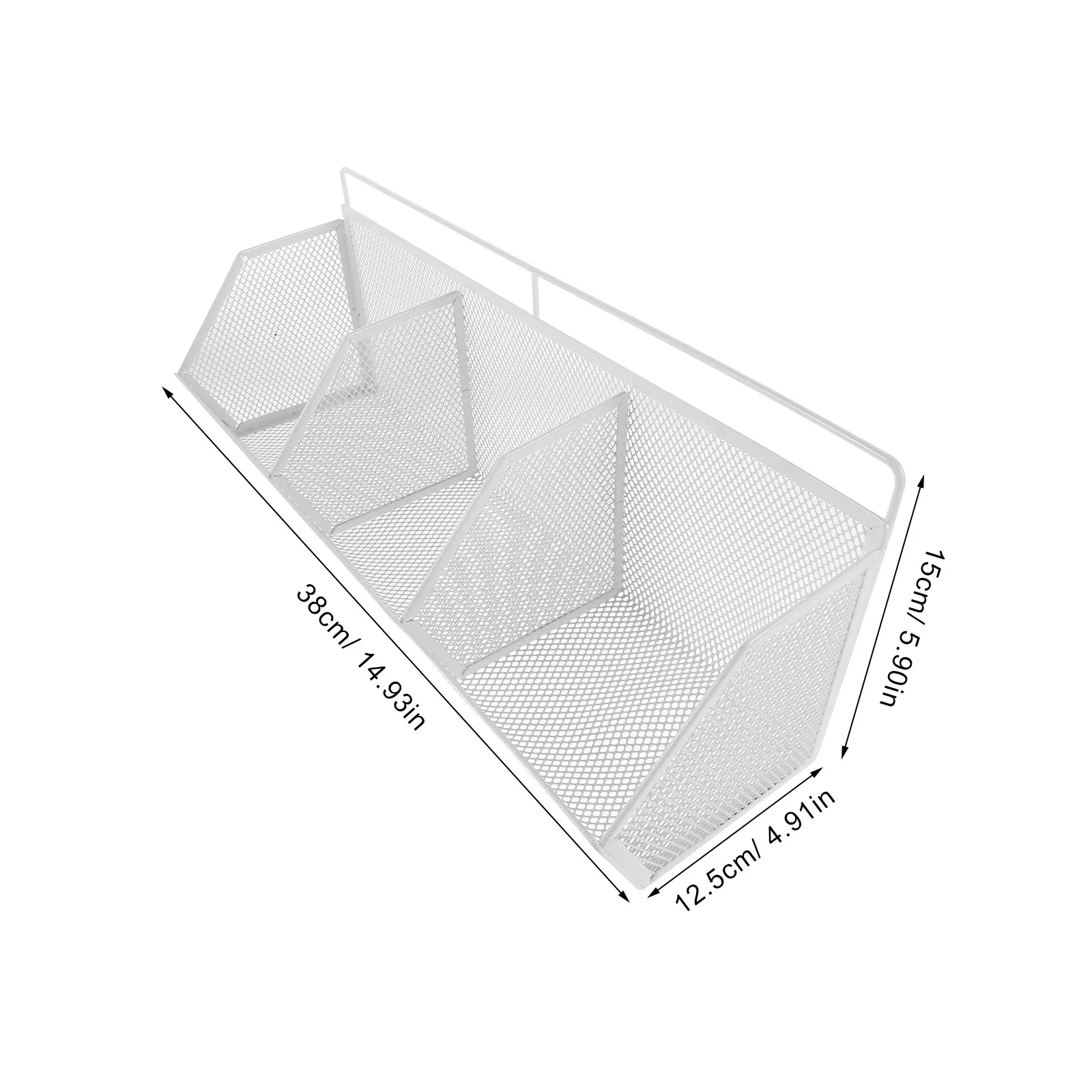 와이어 메쉬 파일 정리함 3칸 경사형 문서 홀더 사무실 책상 수납 랙 데스크탑 파일 정리함 잡지꽂이