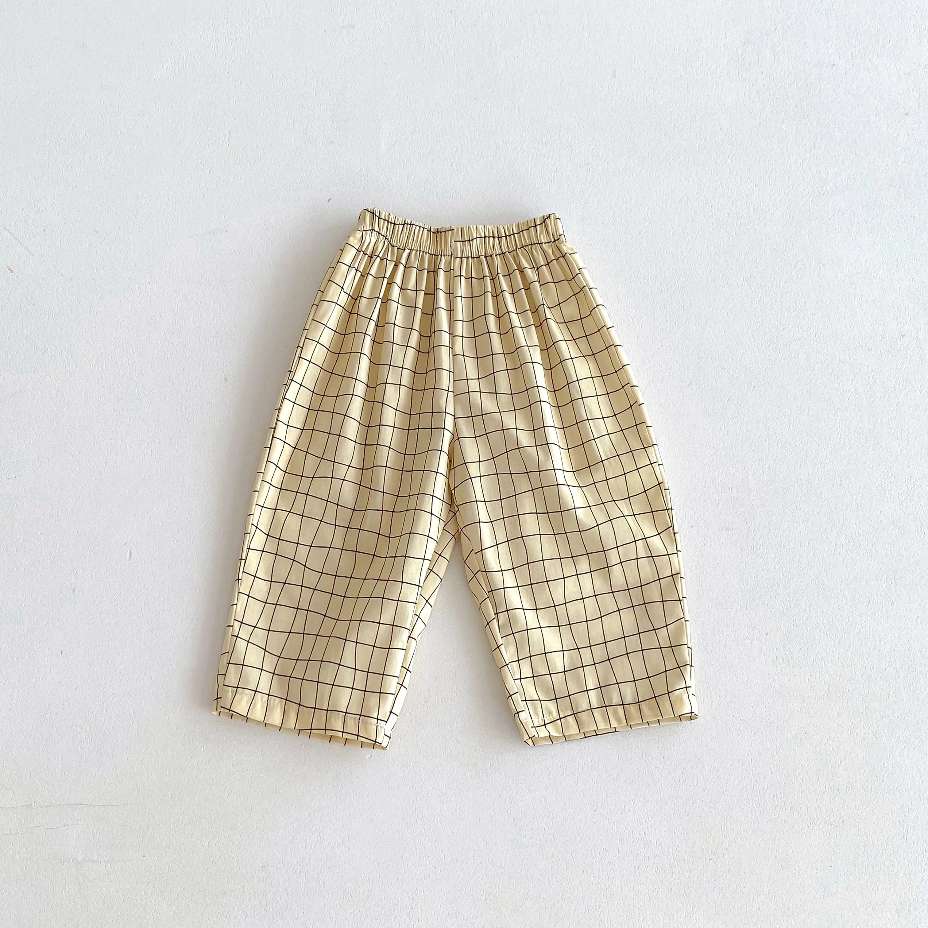 2024 New Children Trousers Plaid Printed Cartoon Fashion Baby Girls Boys Loose Casual Harem Pants Kids Pants Summer Clothes 3