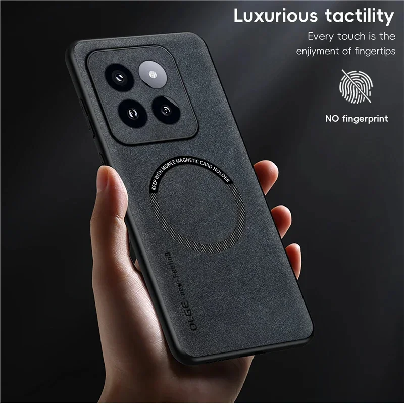 Leather Magnetic Phone Case with MagSafe Compatibility