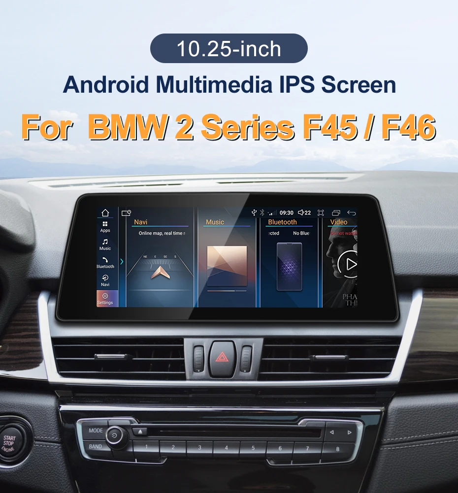 ID6 ID7 ID8 UI Android System Wireless Carplay AUTO For BMW 2Series F45 F46 NBT