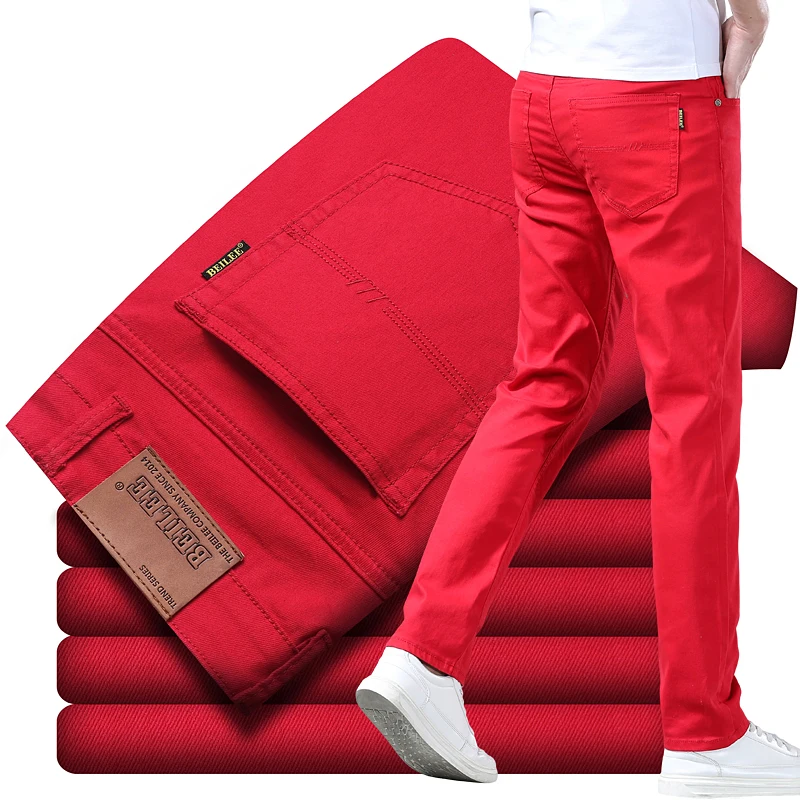 

Designer Men'S Colored Jeans Autumn New 5 Colors Straight Casual Trousers For Man 2023 Street Wear New Trend Man Pants