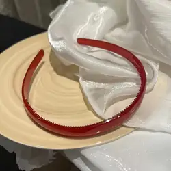 Translucent Non - Slip Hair Hoop (Red)