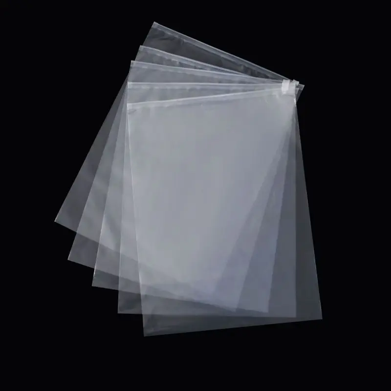 10pcs Storage Bag Resealable Frosted Clear PEVA Zipper Lock Package Travel Portable Waterproof Clothing Shoes Poly Bag Organizer 4