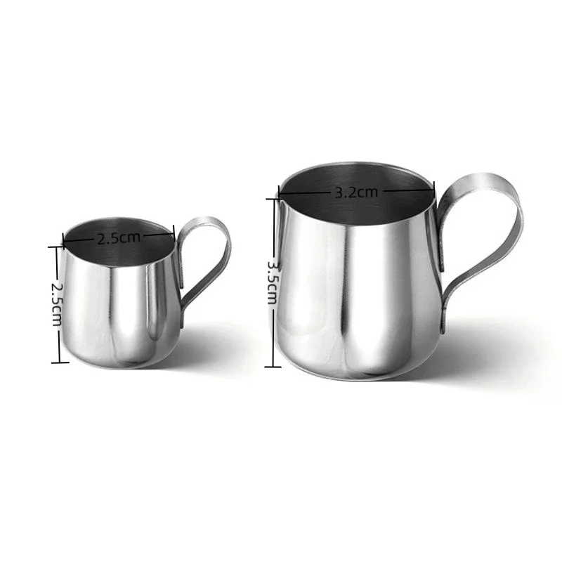 12.5/30ml Mini Coffee Milk Frothing Jug Latte Art Milk Frother Pitcher Stainless Steel Measurement Jug Pot Coffee Accessorie