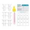 Silicone Flange Inserts for Breast Pumps Bottle brush Electric Breast Pumps Nipple Tunnel Narrow Connector 13/15/17/19/21/24mm 1