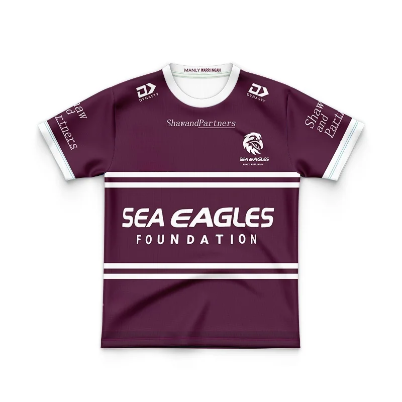

2024 Kids New Manly Warringah Sea Eagles Home/Away Rugby Jersey