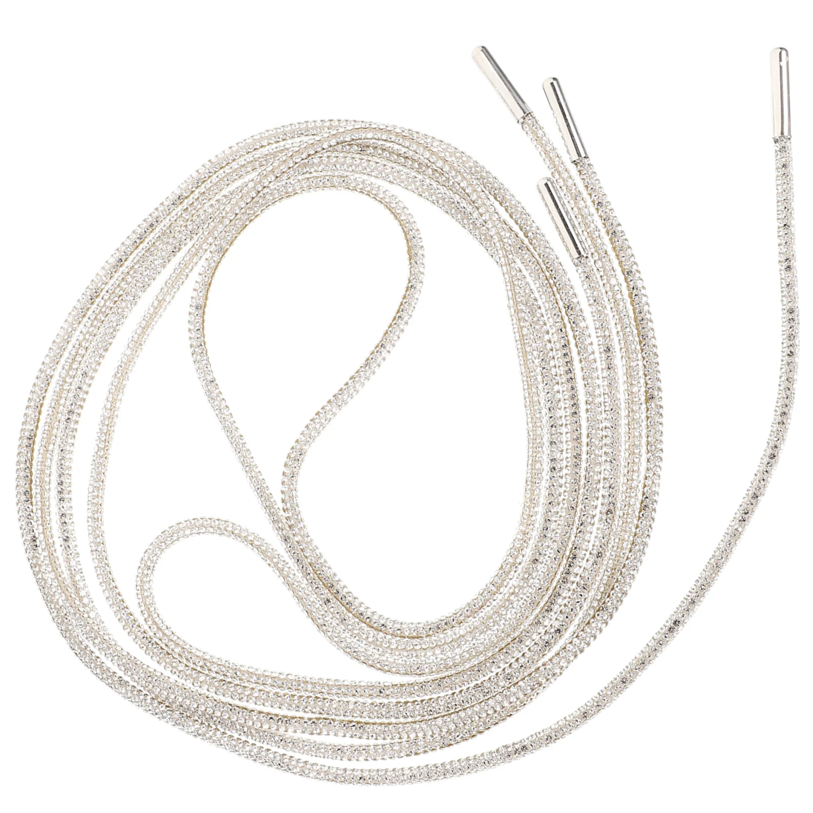 

Shoe Laces Crystal Rhinestone Bling Shoelaces Personality White Glitter for Sneakers