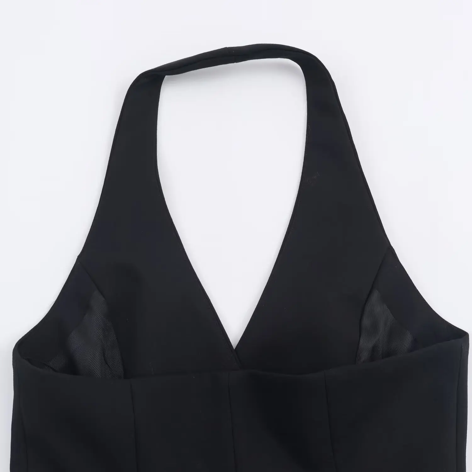 Women Fashion V-Neck Blazer Vests Female Vintage Solid Front Button Sleeveless Waistcoat Summer Sexy Backless Lady Chic Vest Top