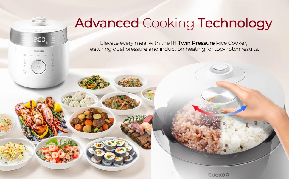 Description Picture 3 of itemCUCKOO CRP-LHTR0609FW 6-Cup (Uncooked) / 12-Cup (Cooked) Induction Heating Twin Pressure Rice Cooker with Nonstick Inner Pot
