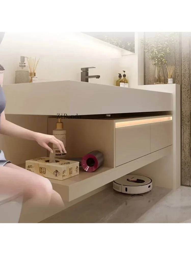 Rock Plate Bathroom Cabinets Multifunction Fog Removal Vanity Smart Mirror Cabinets Furniture Arredo Bagno