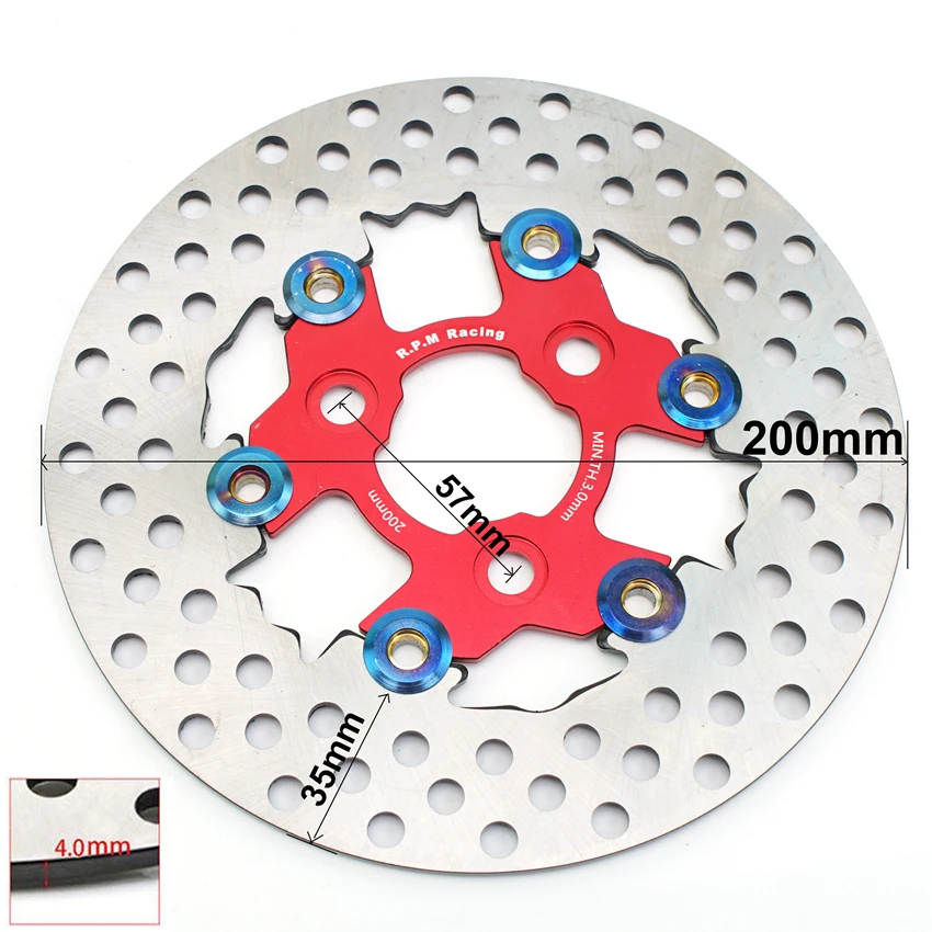 200mm RPM Disc Brake 3 Hole 57mm 70mm Motorcycle Floating Disk Rotor Caliper Universal Front Rear Wheel For Yamaha Scooters Niu motorcycle brake discs,motorcycle brake caliper