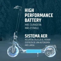 Trottinette électrique ZWHEEL ZFox Plus, moteur 600W max, batterie 10.4Ah, pneus tout-terrain 10 pouces, autonomie 35 km, pliable, avec certification DGT espagnole 4